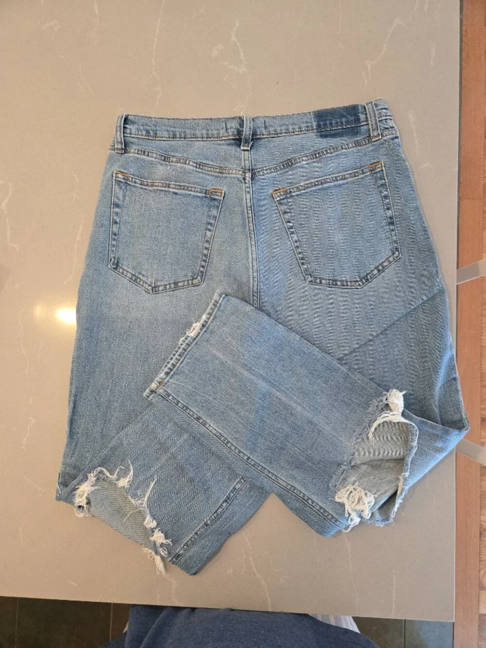 Abercrombie & Fitch Curve Love Ultra High Rise Ankle Straight Jean 32/14 - Picture 3 of 4